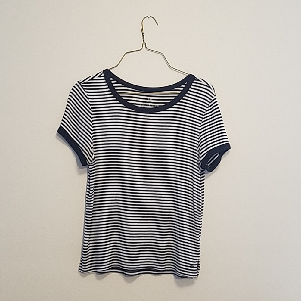 Black / White Striped Shirt - Soft & Sexy